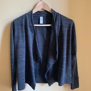 Athleta Girl Kickin It Wrap Cardigan Grey SZ 8/10